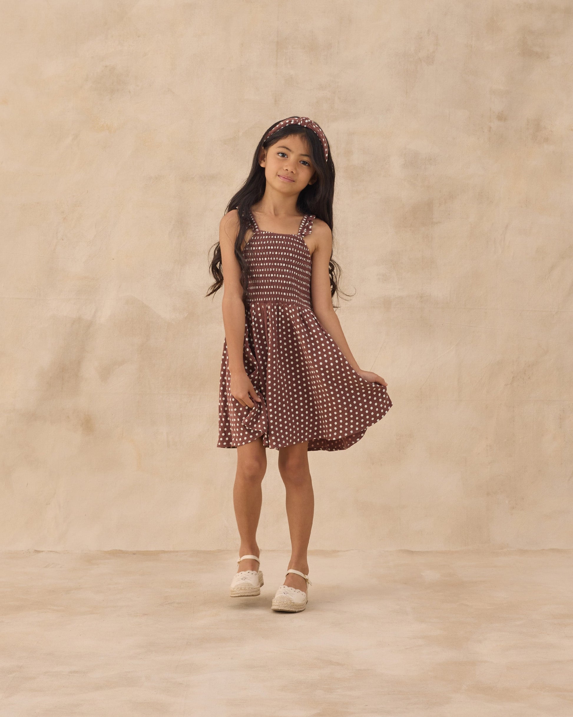 Lainey Dress Chocolate Polka Dot