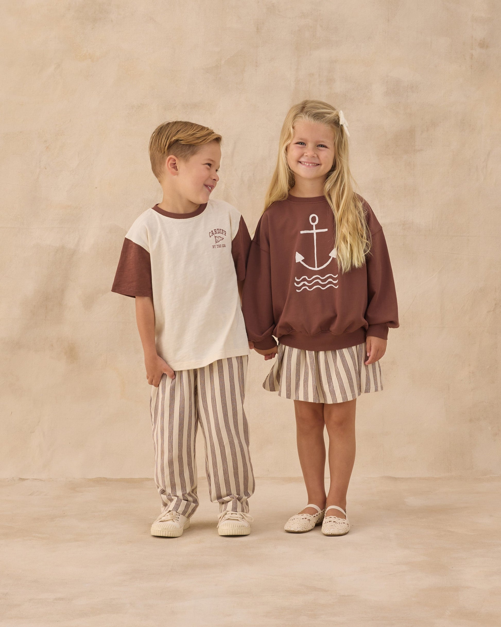 Sasha Skort Brown Stripe