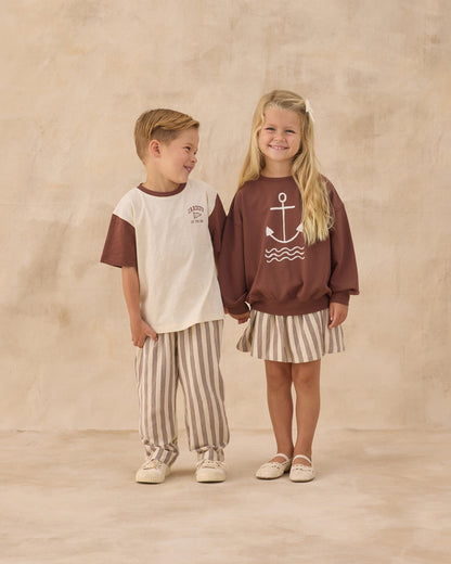 Sasha Skort Brown Stripe