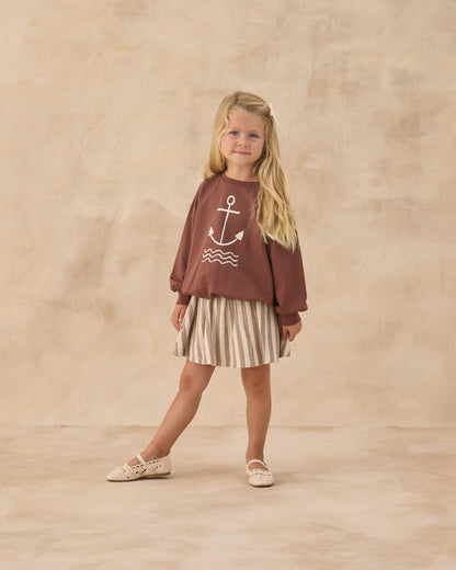 Sasha Skort Brown Stripe