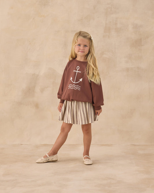 Sasha Skort Brown Stripe