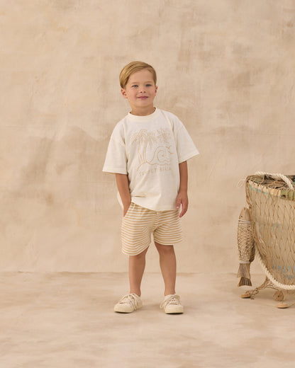 Sam Short Butterscotch Stripe