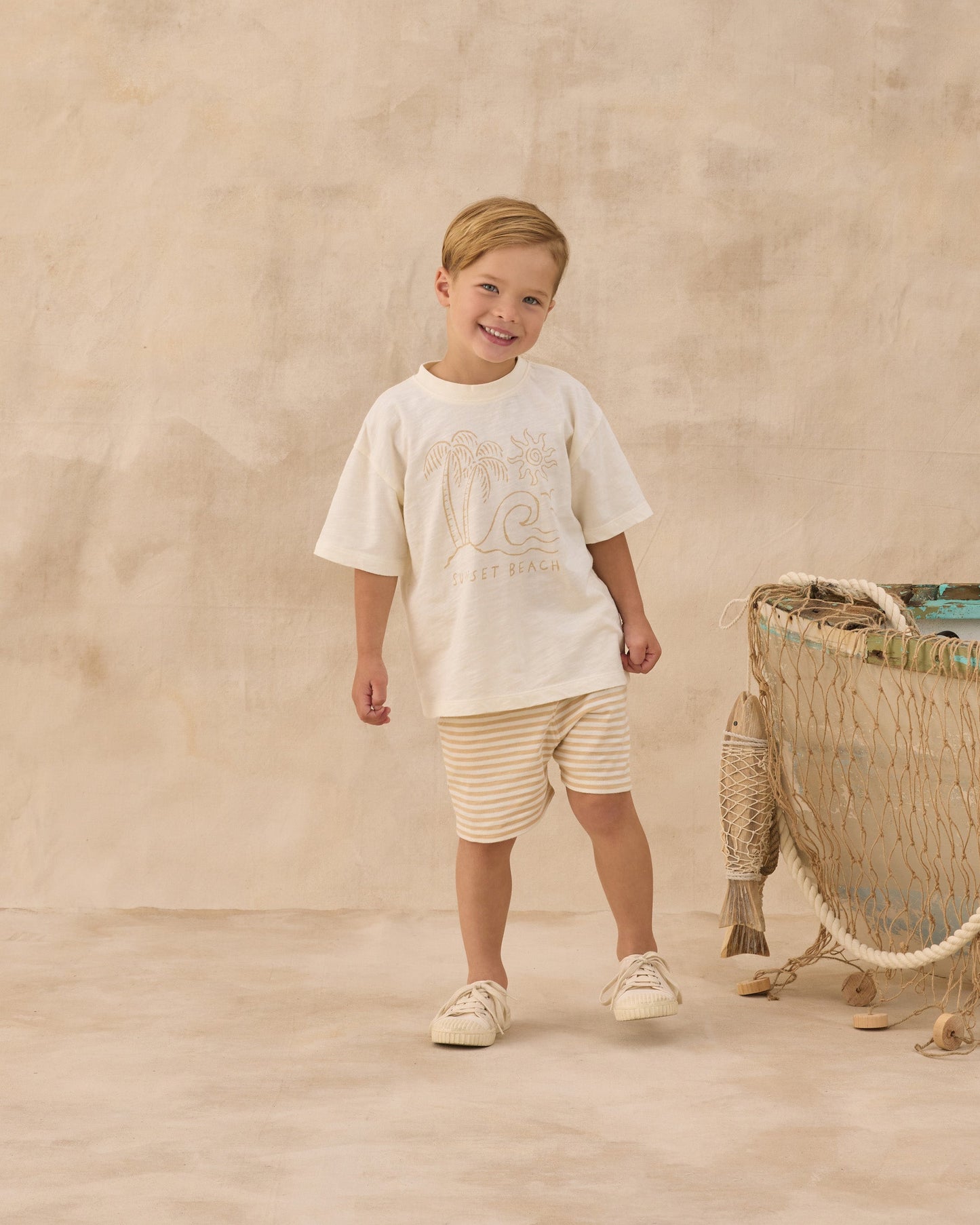 Sam Short Butterscotch Stripe