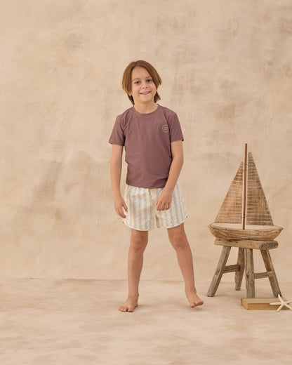 Swim Trunk Wave Stripe