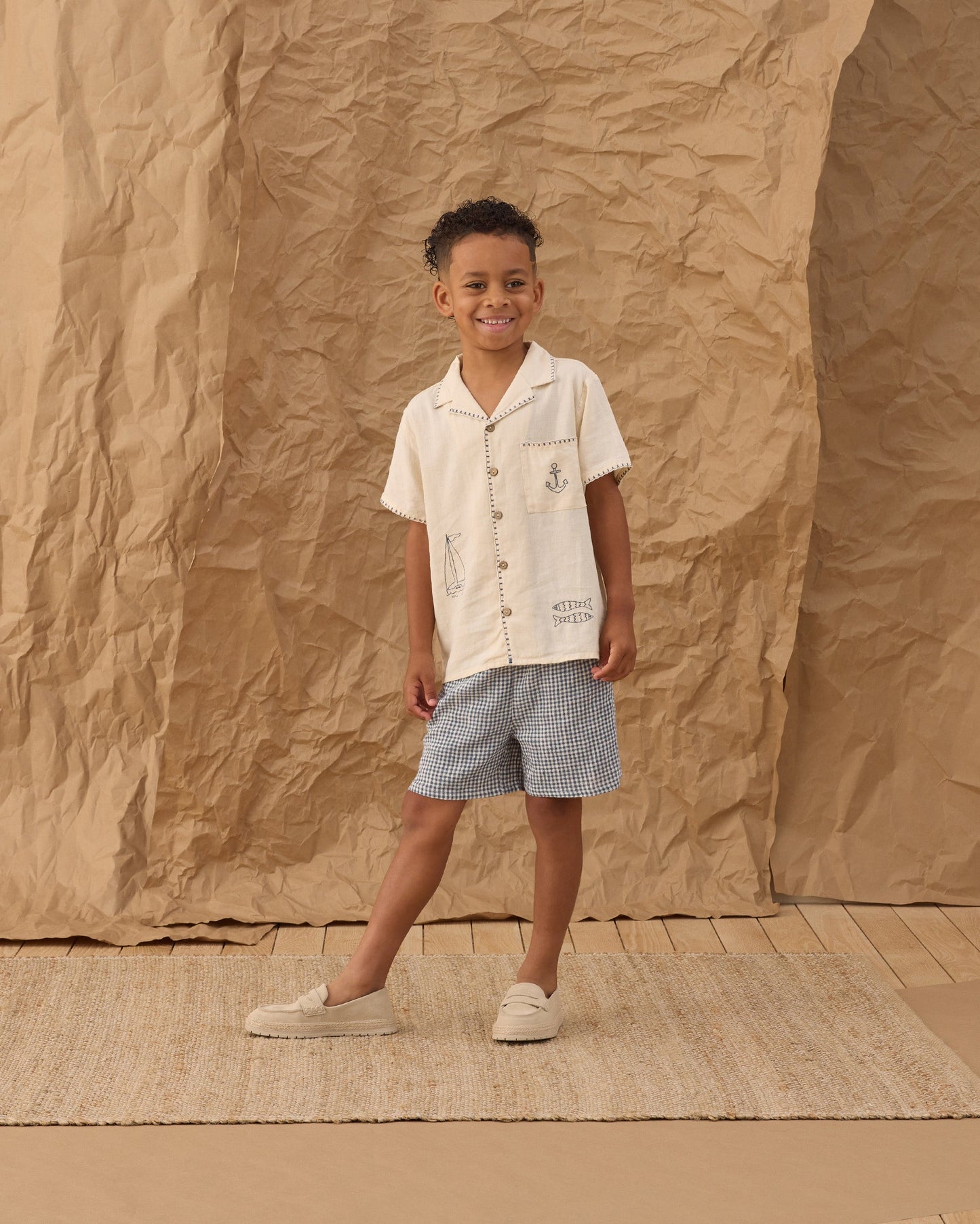 Perry Short Marine Gingham