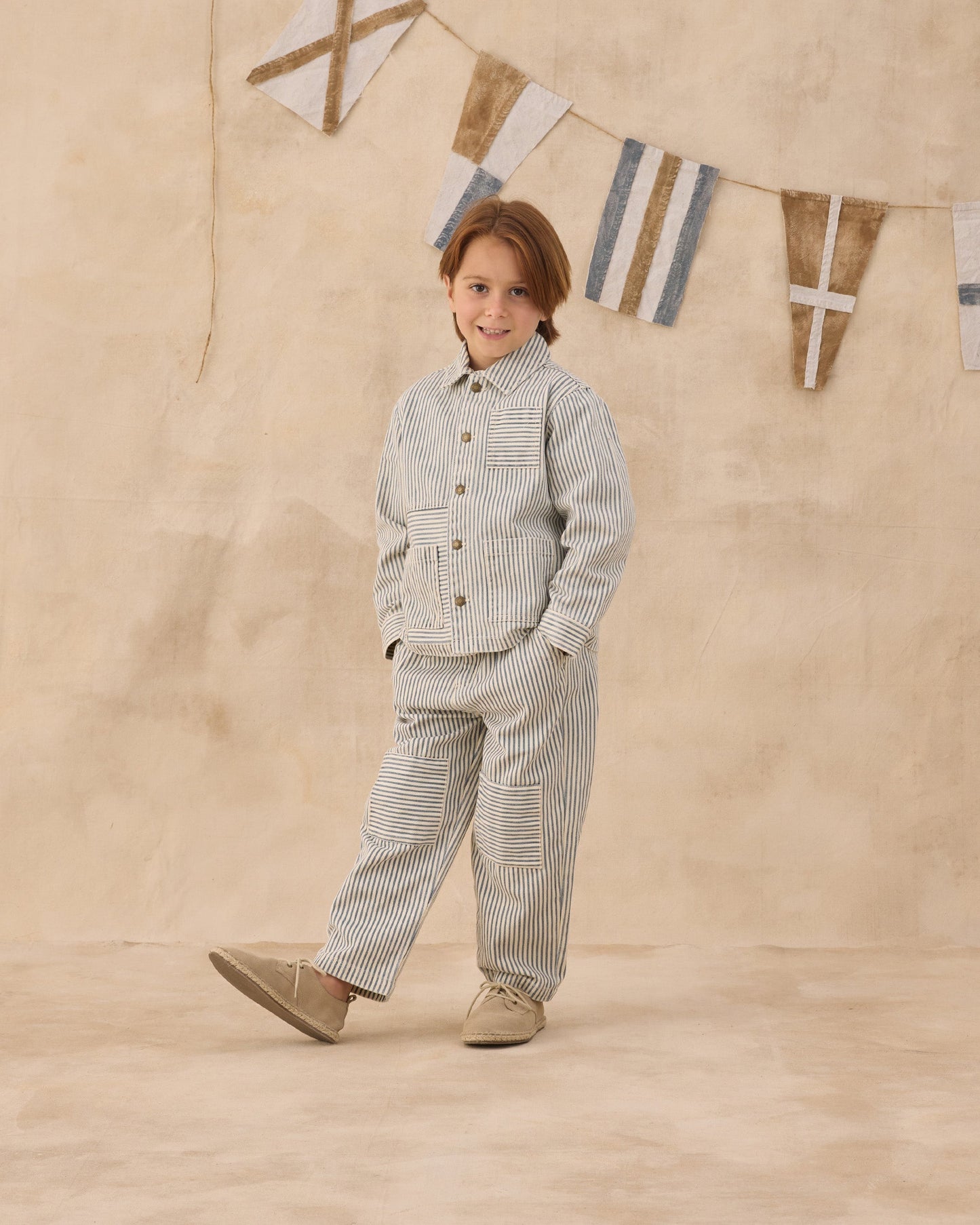 Denim Jacket Railroad Stripe