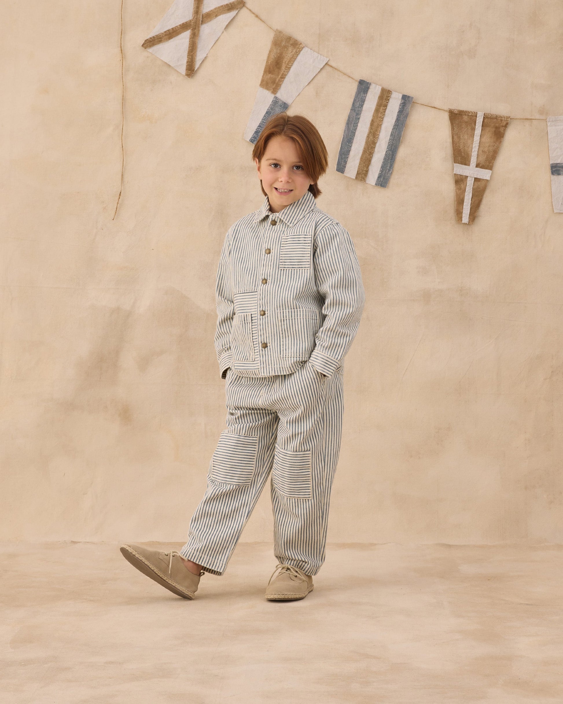 Denim Jacket Railroad Stripe