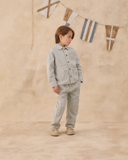 Denim Jacket Railroad Stripe