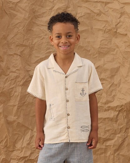 Lapel Collar Shirt Sailor