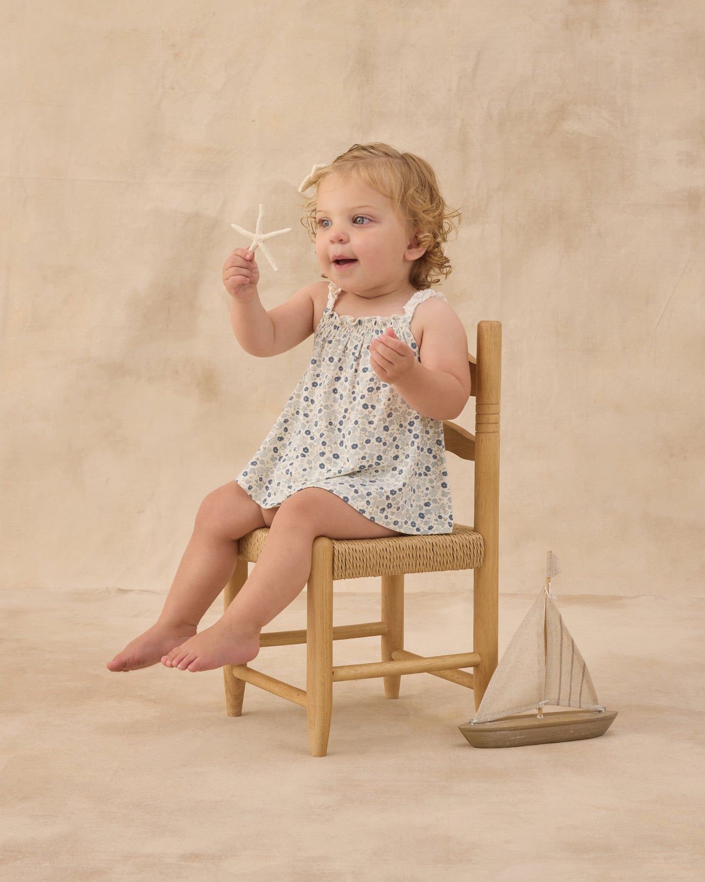 Swing Top & Bloomer Set Blue Ditsy