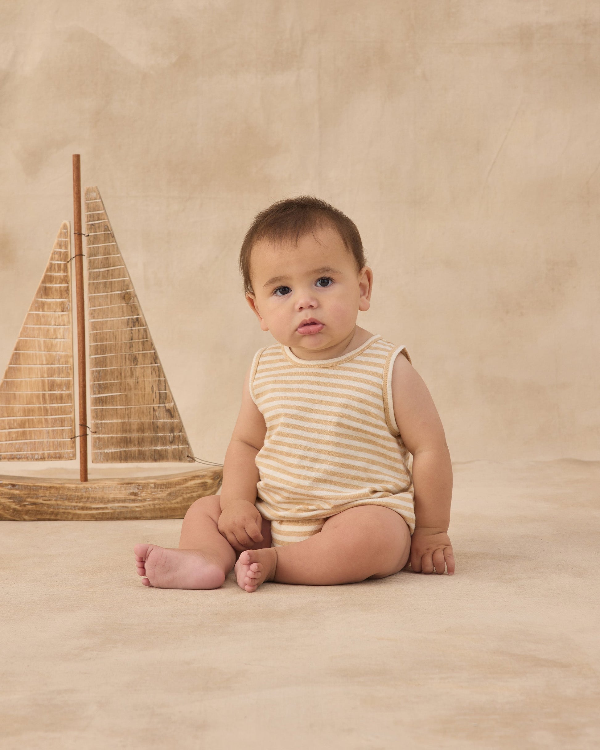 Bubble Onesie Butterscotch Stripe