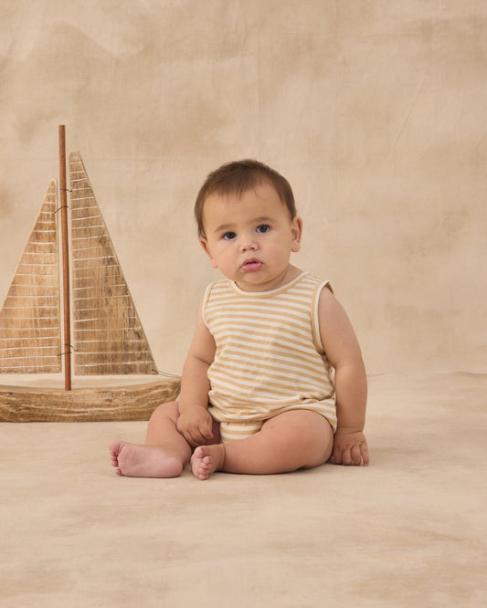 Bubble Onesie Butterscotch Stripe