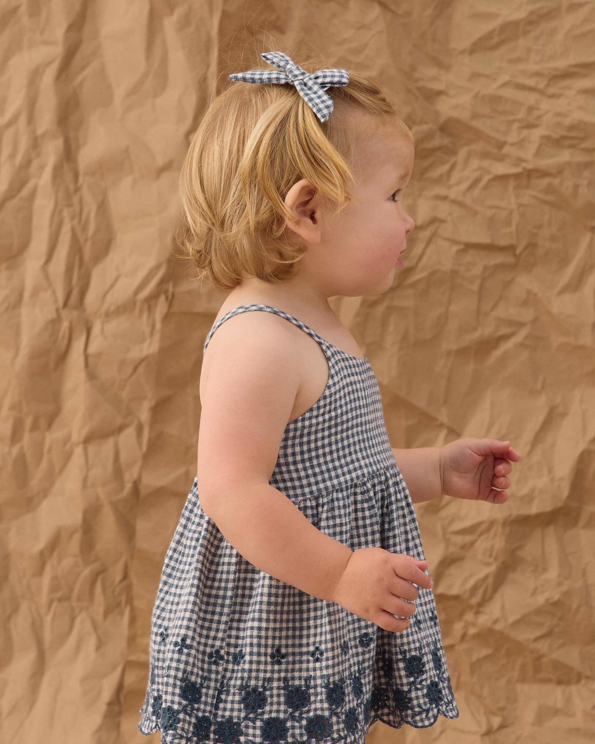 Bows, Set Of 2 Marine Gingham
