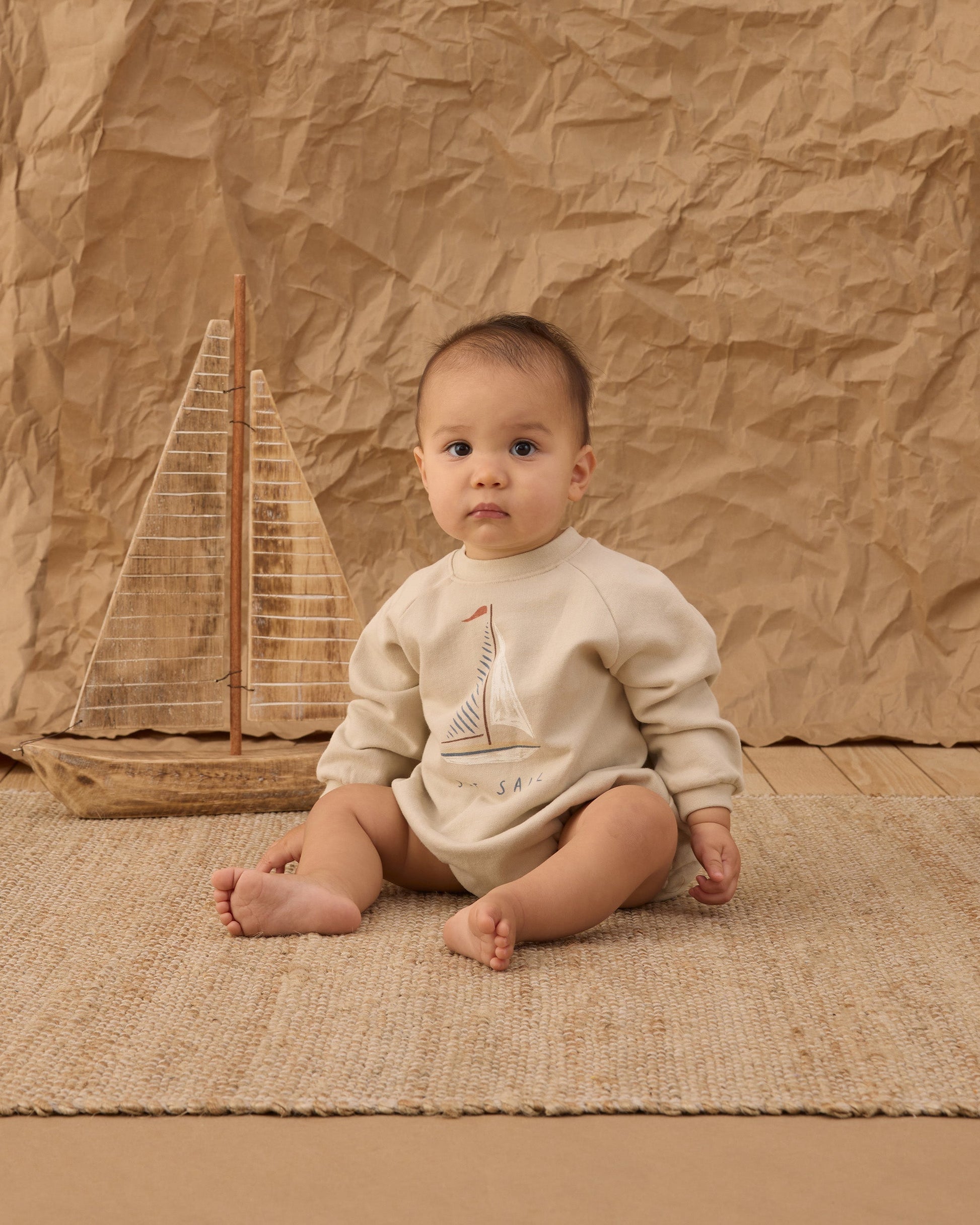 Crewneck Romper Set Sail