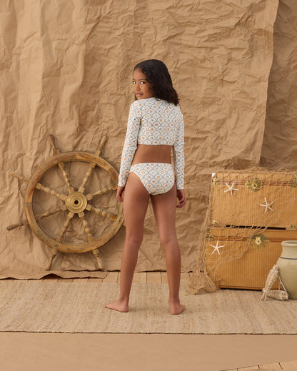 Crop Rashguard Set Nautical
