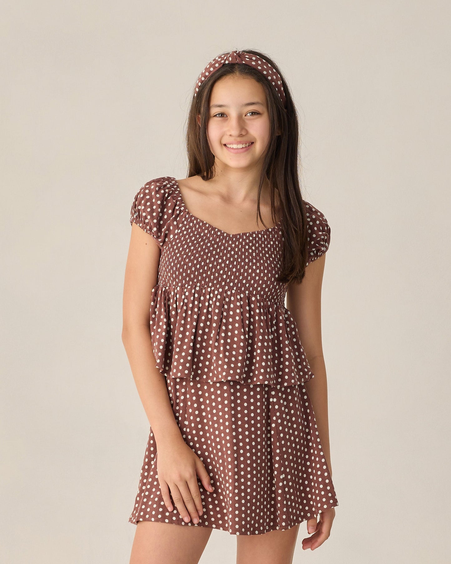 Teen Rachel Skirt Chocolate Polka Dot