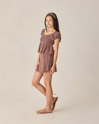 Teen Rachel Skirt Chocolate Polka Dot