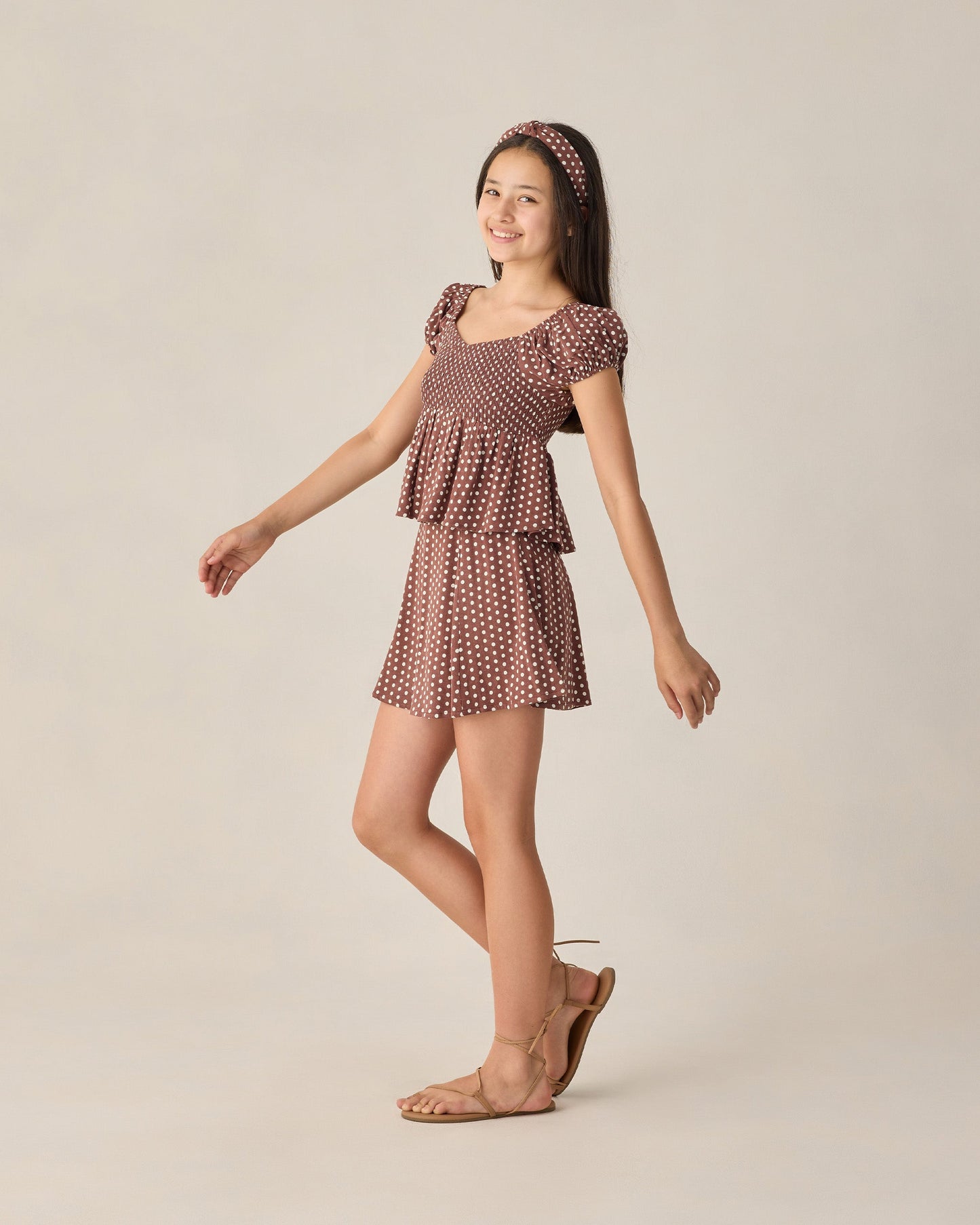 Teen Rachel Skirt Chocolate Polka Dot