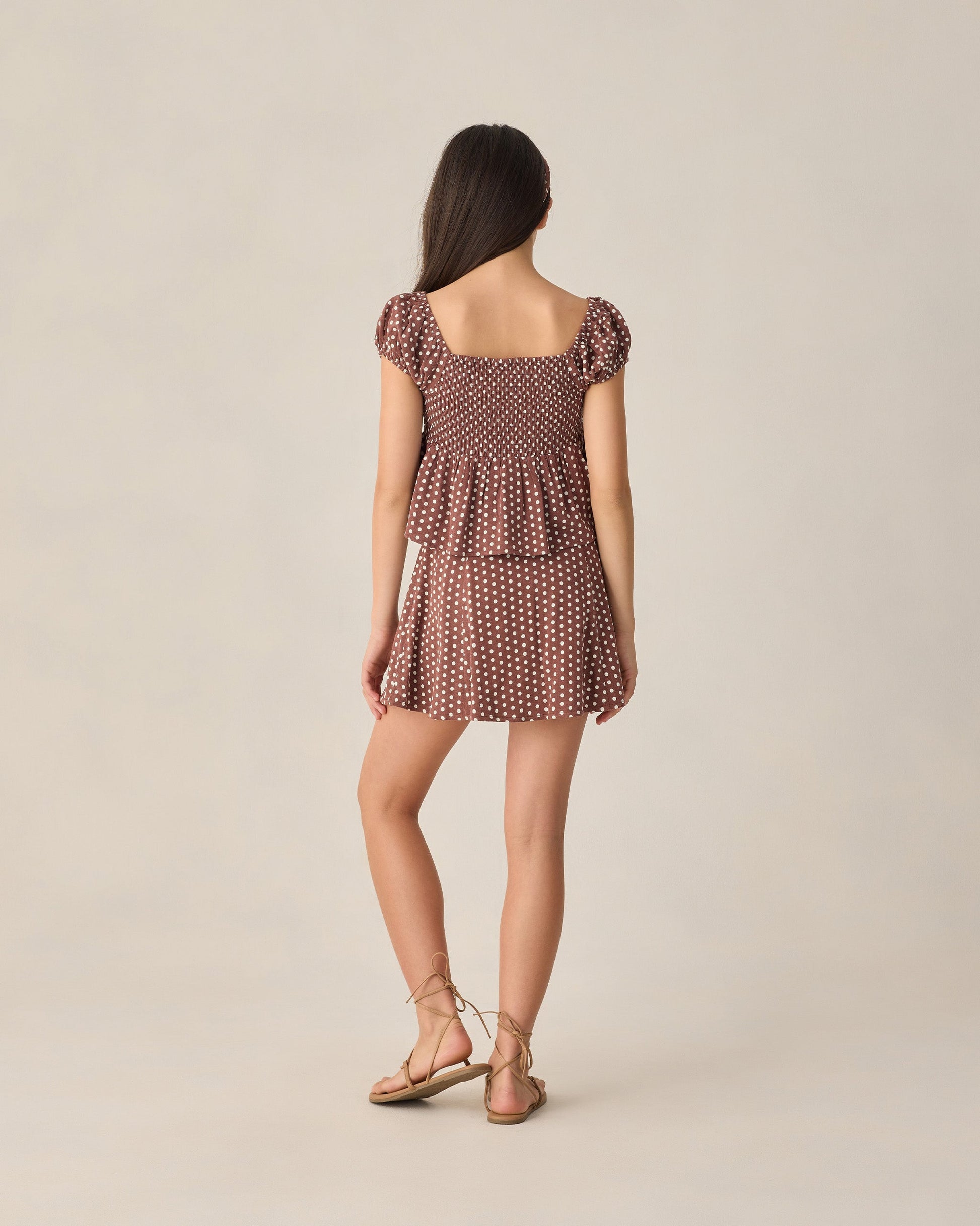 Teen Rachel Skirt Chocolate Polka Dot