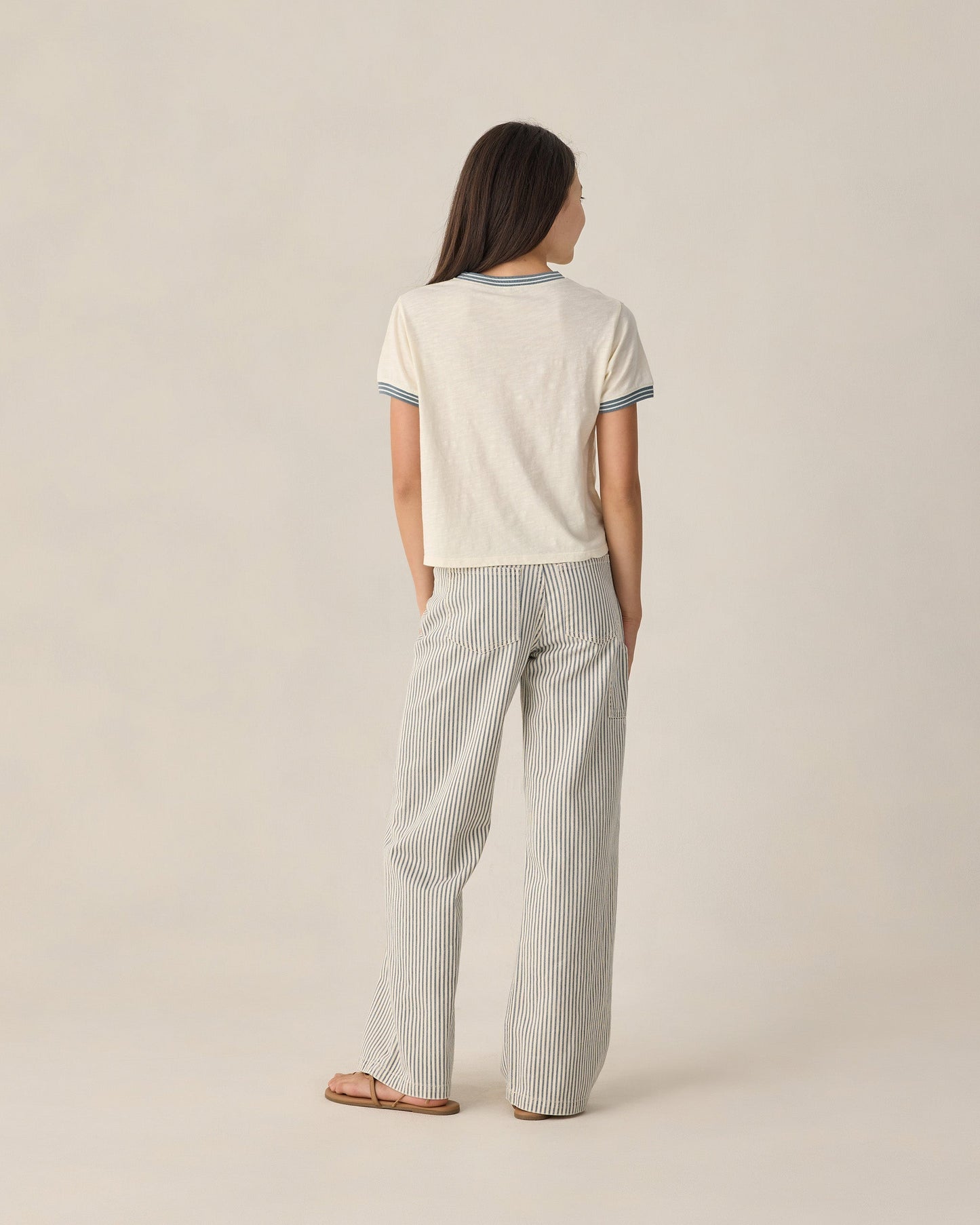 Teen Ringer Tee Anchor Bow