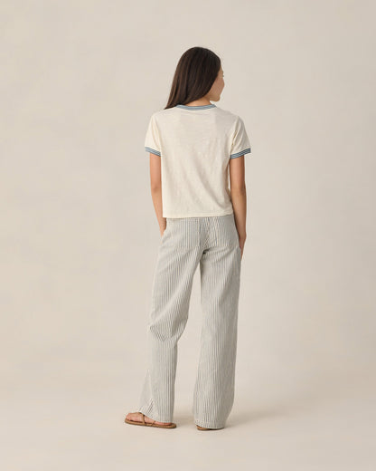 Teen Ringer Tee Anchor Bow