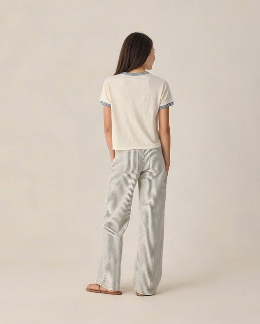Teen Ringer Tee Anchor Bow
