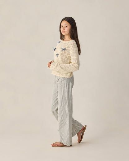 Teen Crochet Knit Pullover Bows