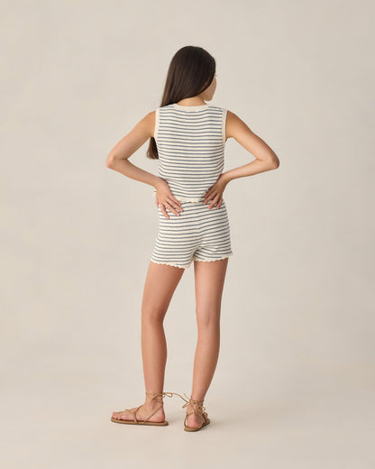 Teen Knit Vest Set Marine Stripe