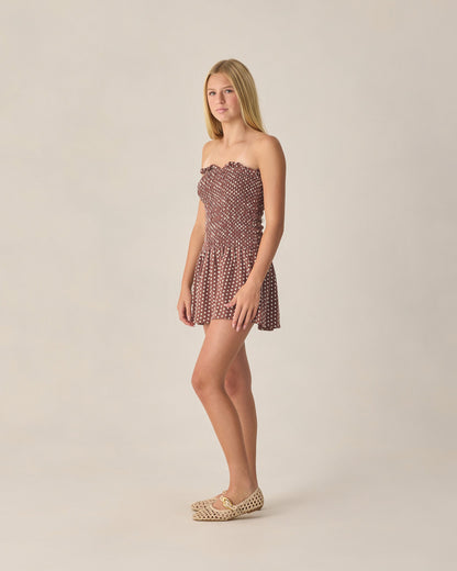 Teen Daria Mini Dress Chocolate Polka Dot