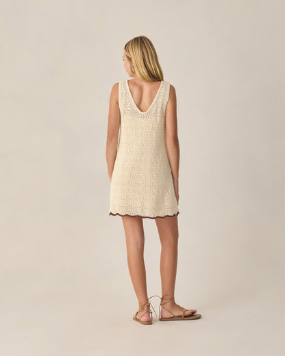 Teen Crochet Tank Mini Dress Natural