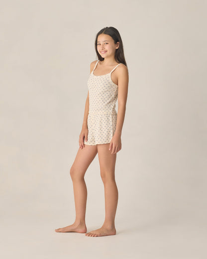 Teen Pointelle Lounge Set Blue Ditsy