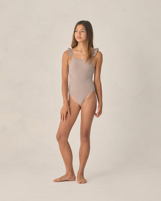 Teen Sky One-Piece Chocolate Houndstooth