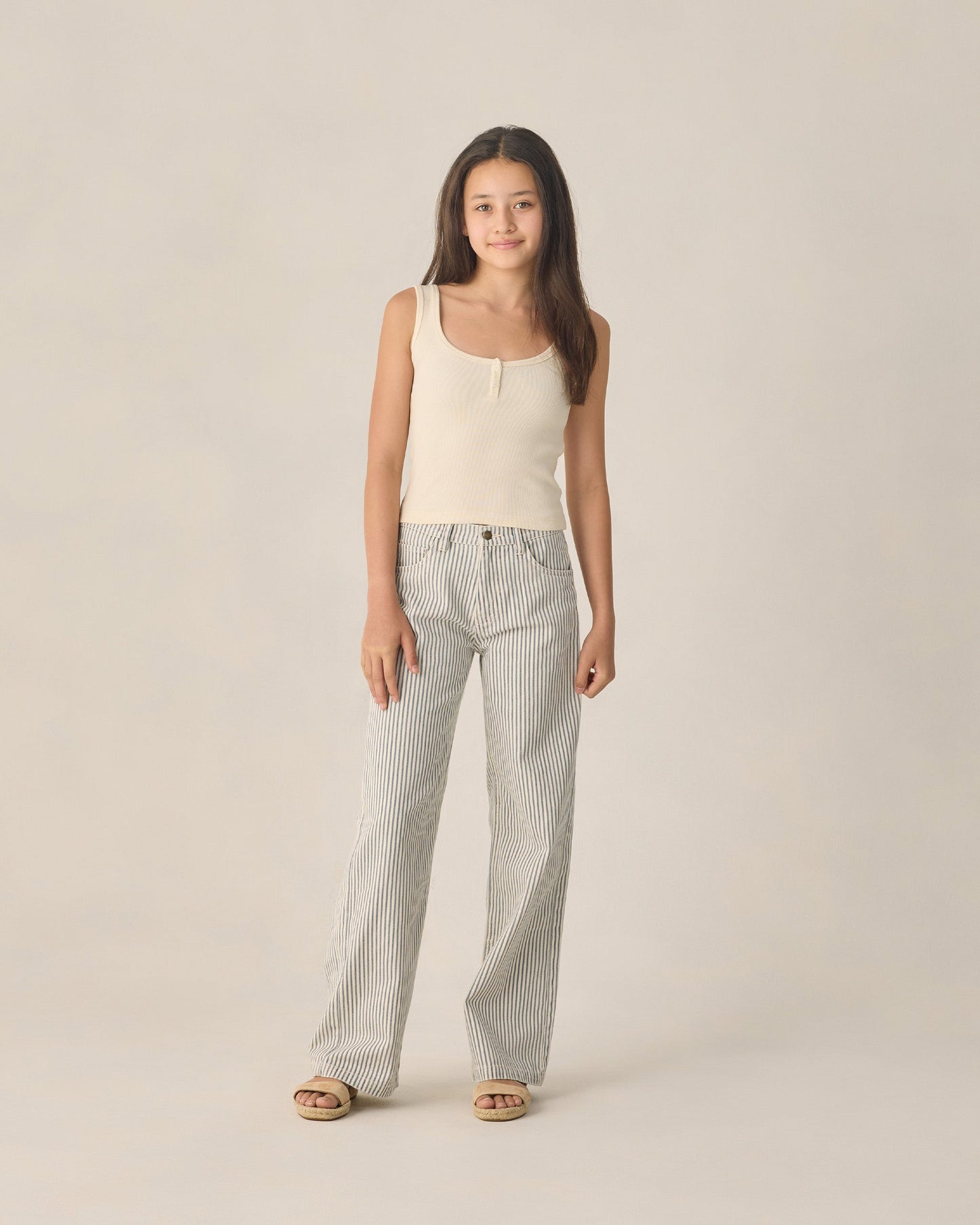 Teen Ribbed Tank Natural
