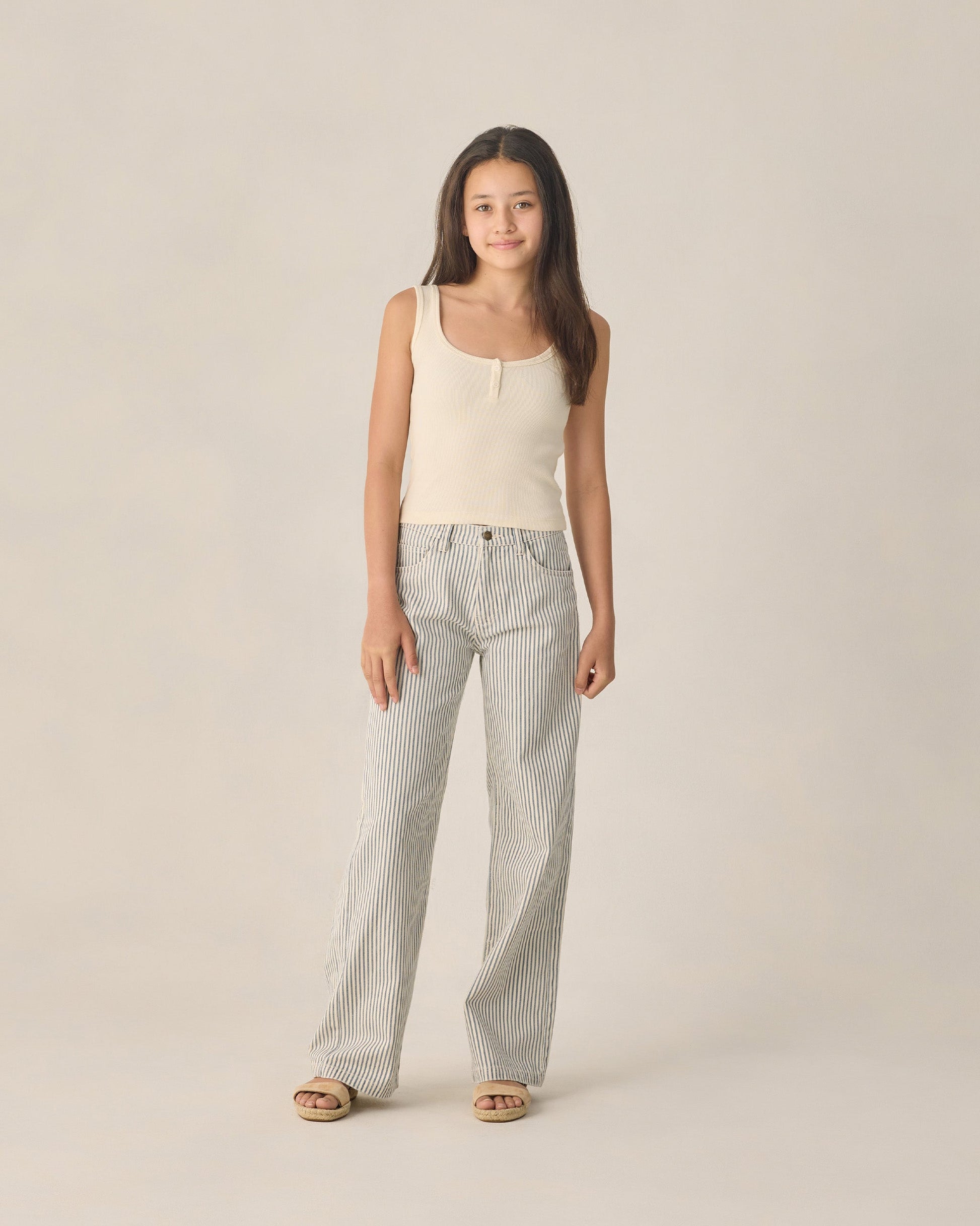 Teen Ribbed Tank Natural