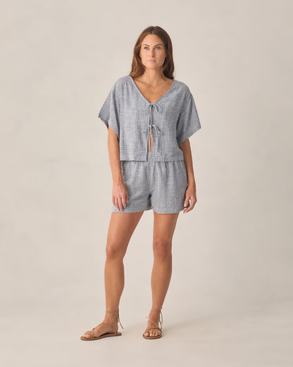 Women's Juniper Set Marine Gingham