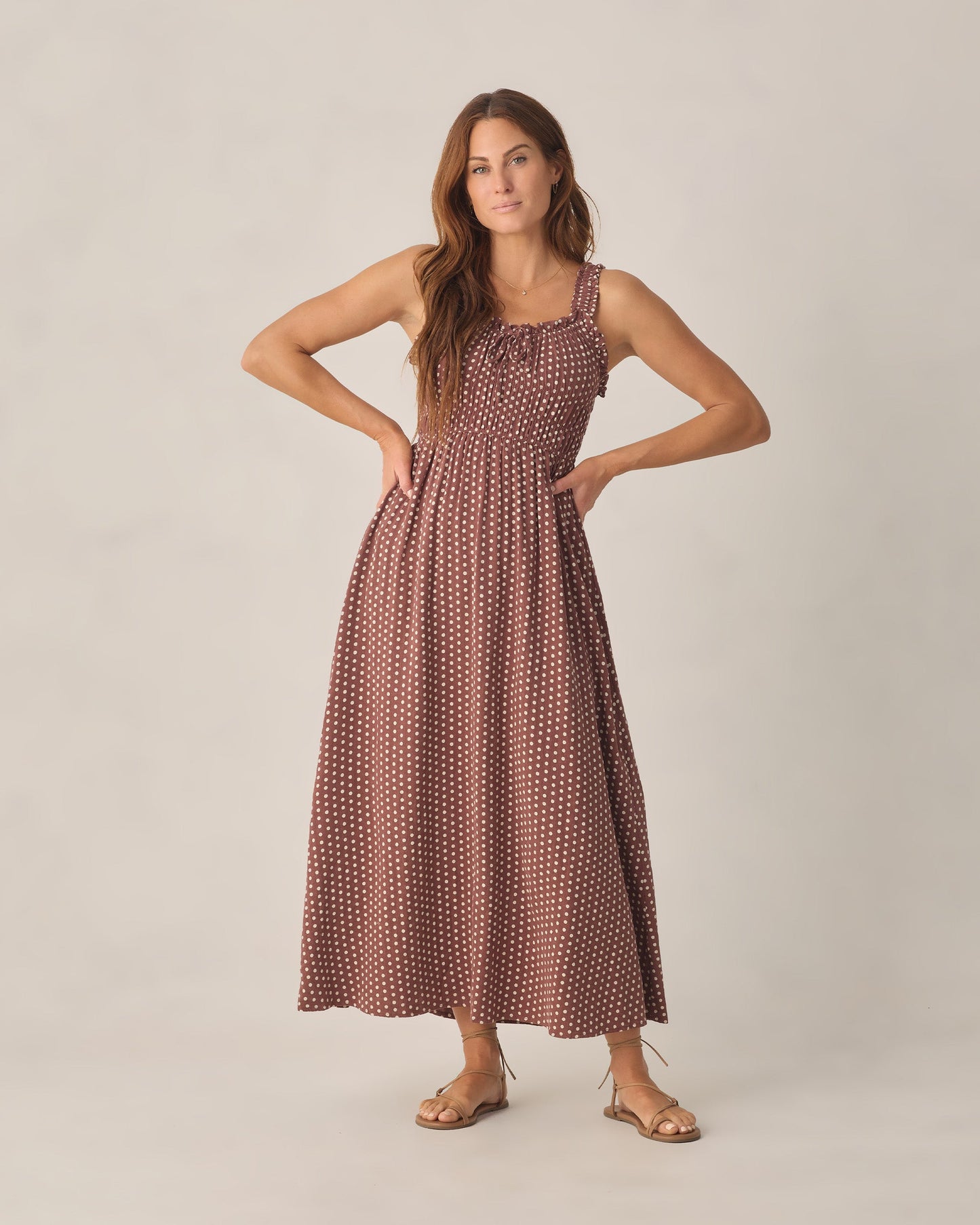 Women's Jane Dress Chocolate Polka Dot