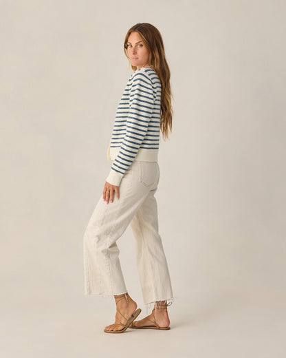 Women's Classic Cardigan Maritime Stripe