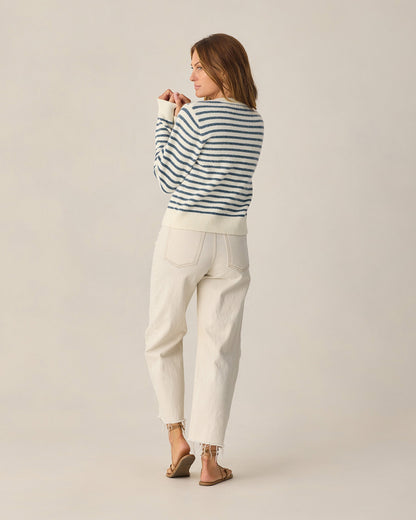 Women's Classic Cardigan Maritime Stripe