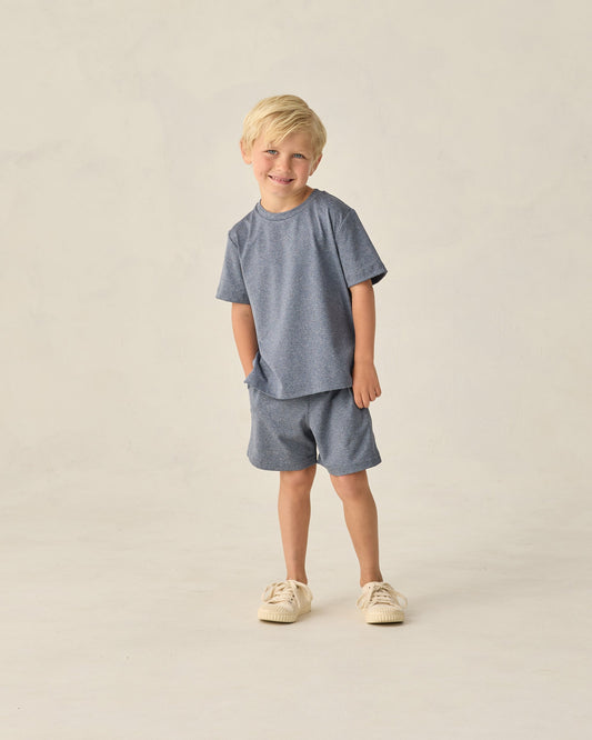 Oceanside Tech Short Heathered Marine