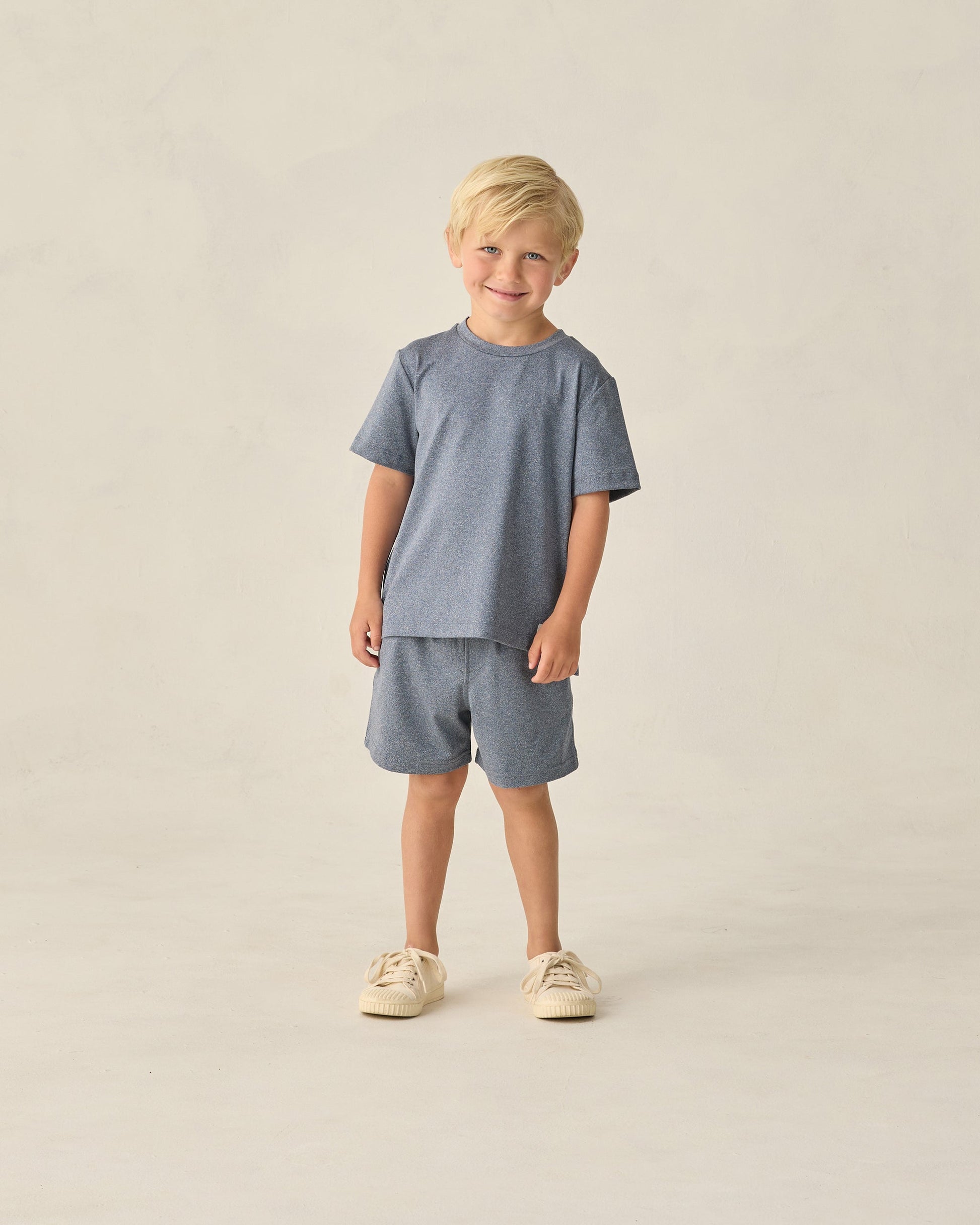 Oceanside Tech Short Heathered Marine