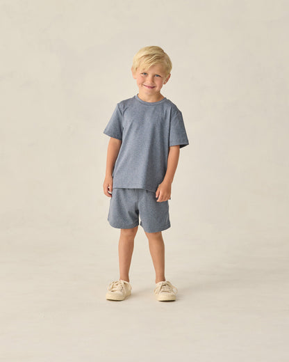 Oceanside Tech Short Heathered Marine