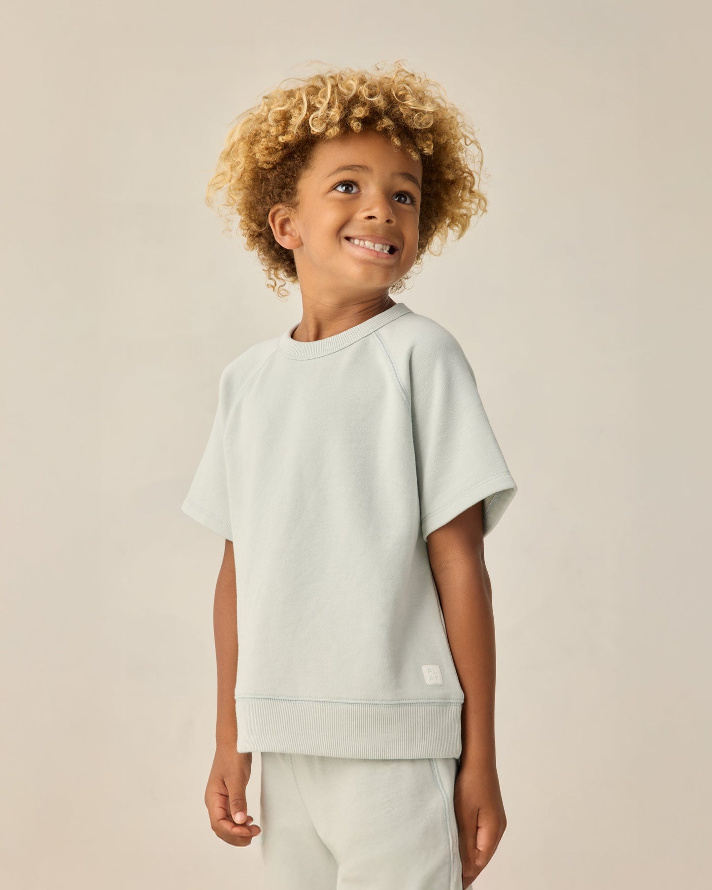 Short Sleeve Sweatshirt Seafoam