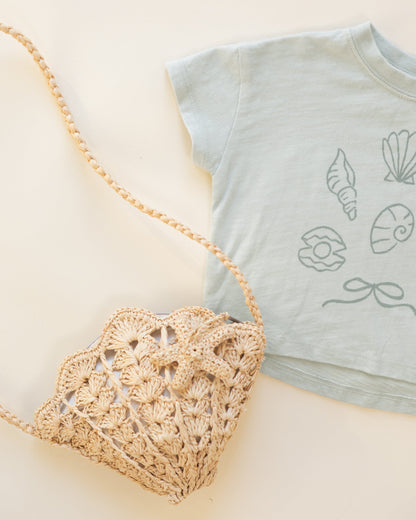 Shell Purse Straw