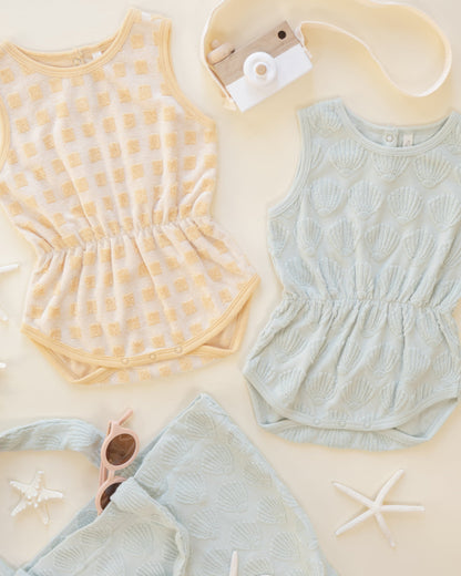Cinch Playsuit Butterscotch Grid