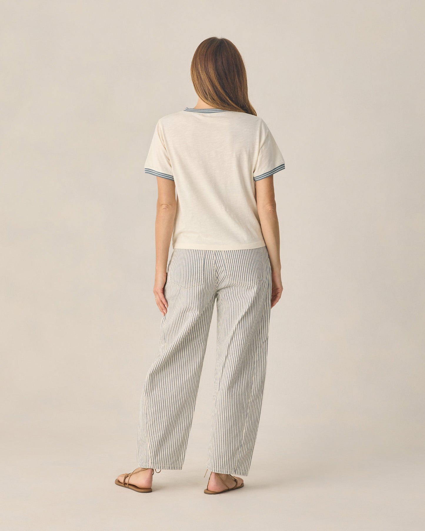 Women's Ringer Tee Anchor Bow