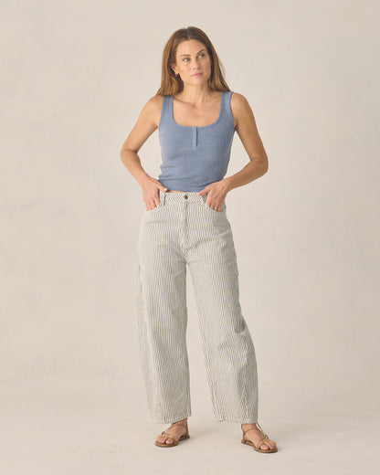 Women's Barrel Pant Railroad Stripe