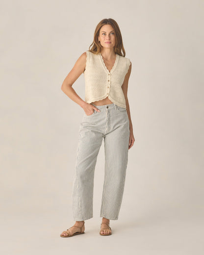 Women's Barrel Pant Railroad Stripe