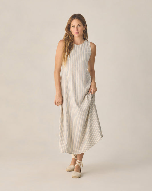 Women's Indi Midi Dress Nautical Stripe