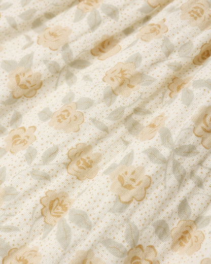 Tiered Midi Skirt Yellow Floral