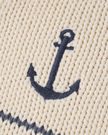 Shawl Cardigan Natural & Marine